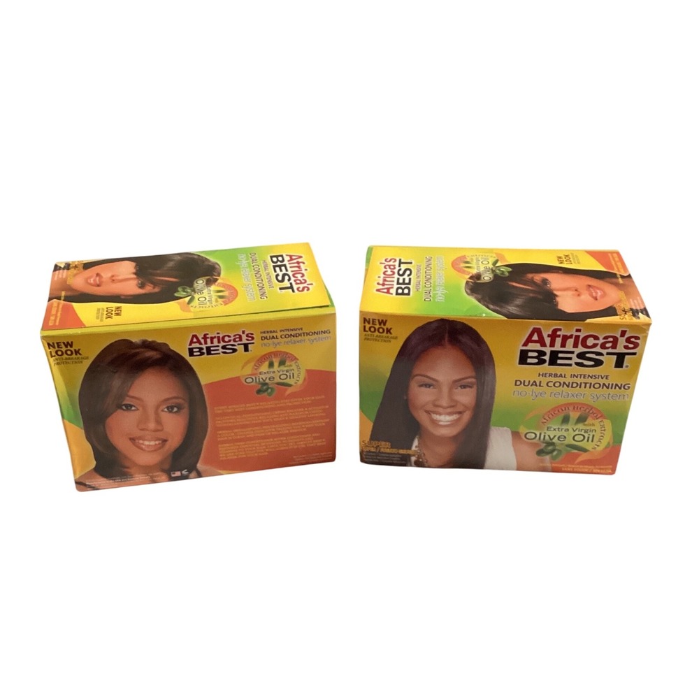 Africa's Best Herbal Intensive Dual Conditioning No-Lye Relaxer System 2‎ Boxes